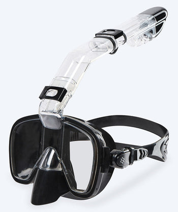 Watery full face snorkelmask för barn - Pearl - Svart