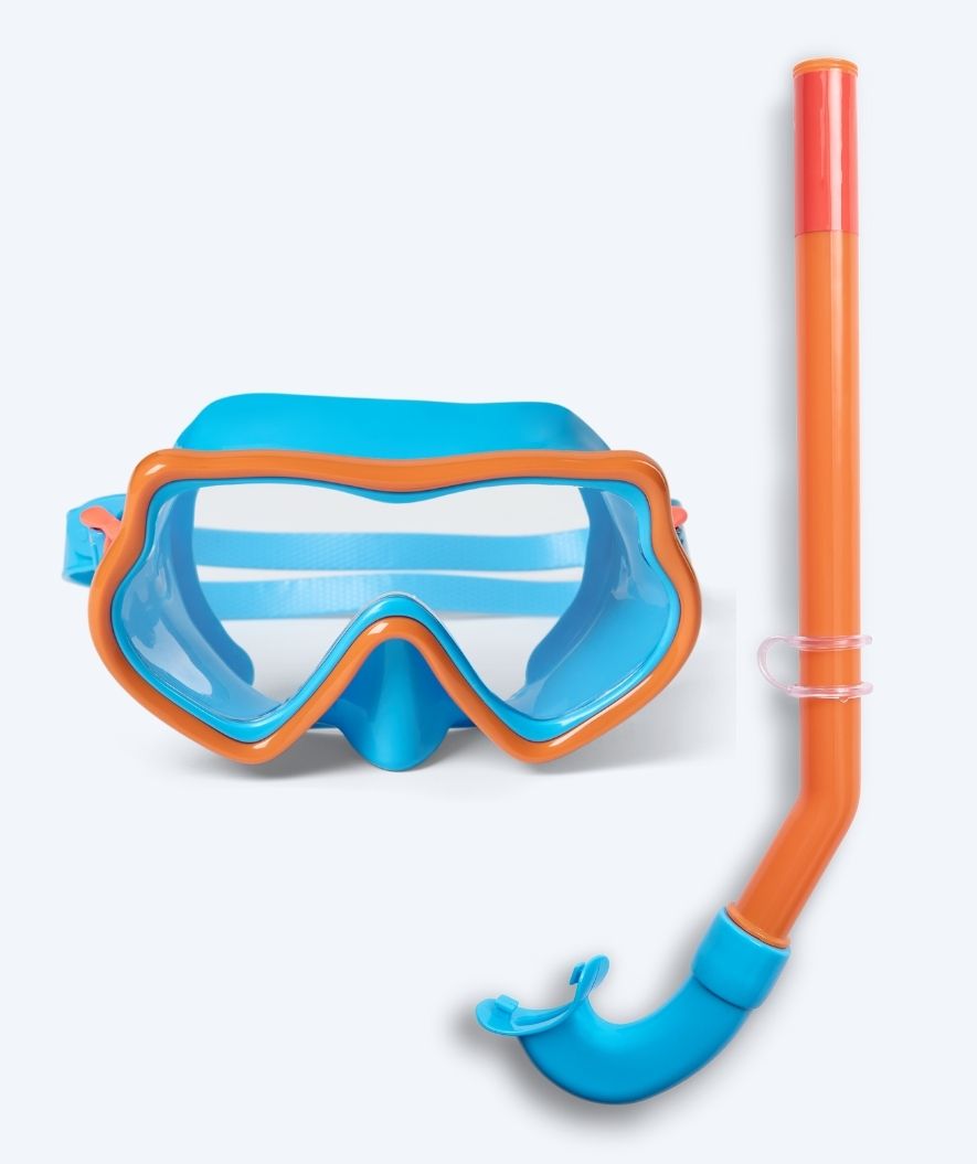 Watery Combo snorkelset för barn (4-10) - Pulina - Blå/orange