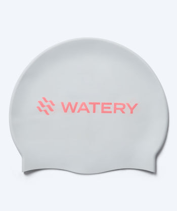 Watery badmössa - Signature Metallic - Vit/ljusrosa