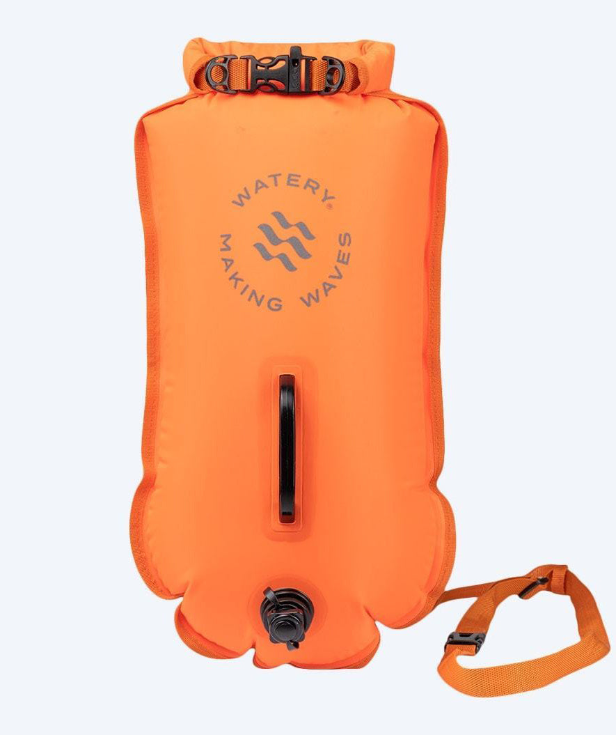 Watery simväska - Swim Buoy & Dry Bag 28L - Orange