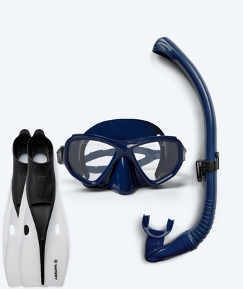Watery snorkelset för vuxna (från 15 år) - Fenton/Breeve - Mörkblå