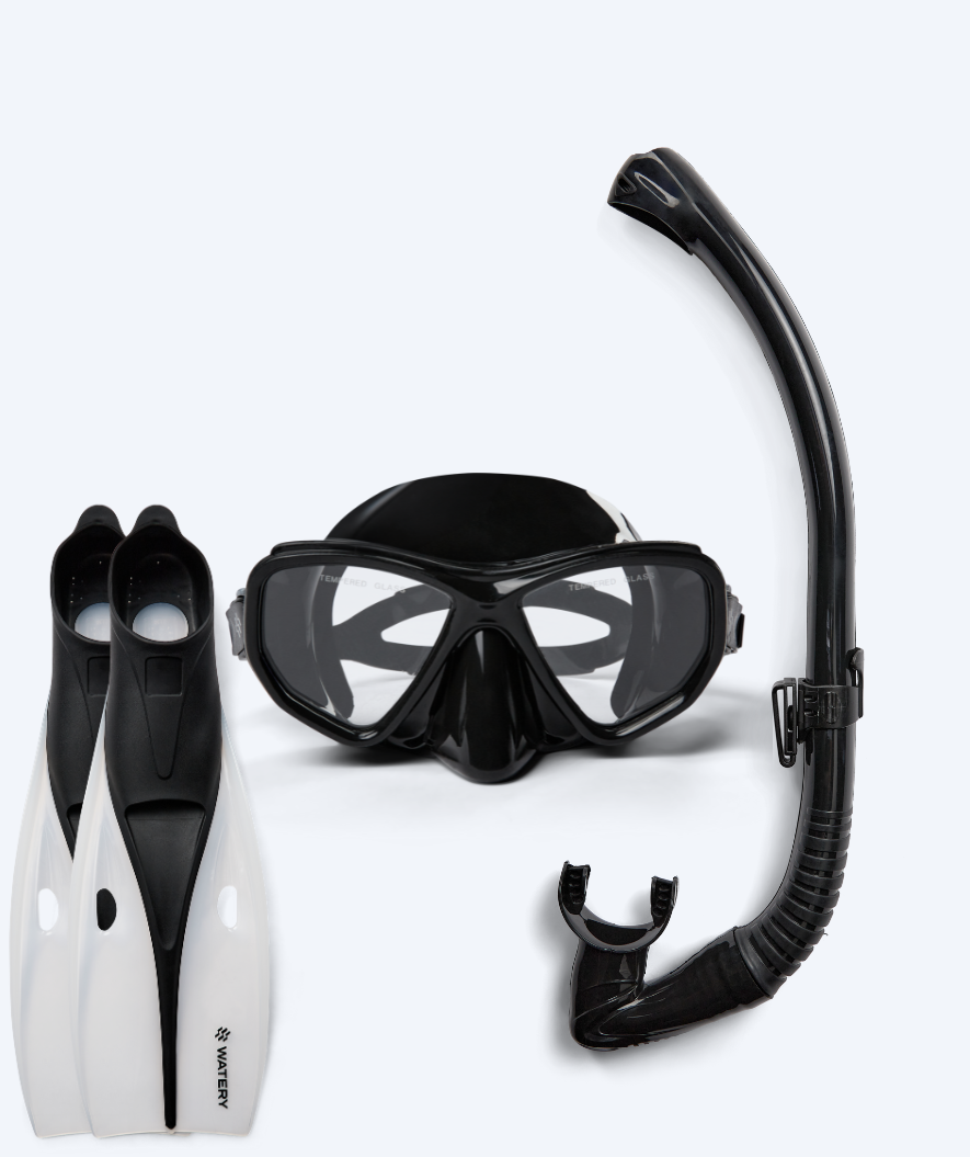 Watery snorkelset för vuxna (från 15 år) - Fenton/Breeve - Svart