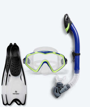Watery snorkelset för vuxna (från 15 år) - Leach/Rilian - Blå/svart