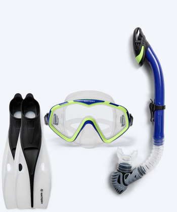 Watery snorkelset för vuxna (från 15 år) - Leach/Breeve - Blå/gul